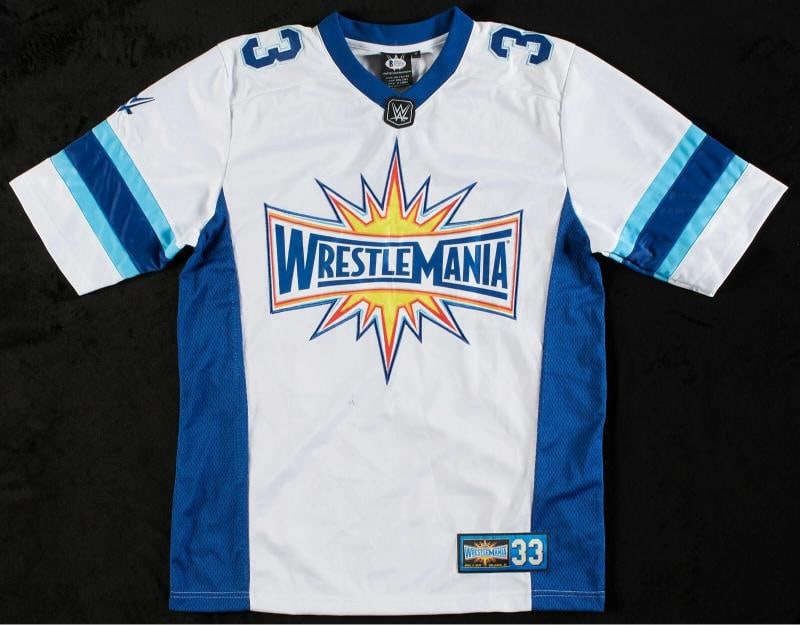 Wrestlemania Multi-Signed Jersey With 33 Signatures John Cena Beckett COA - 2