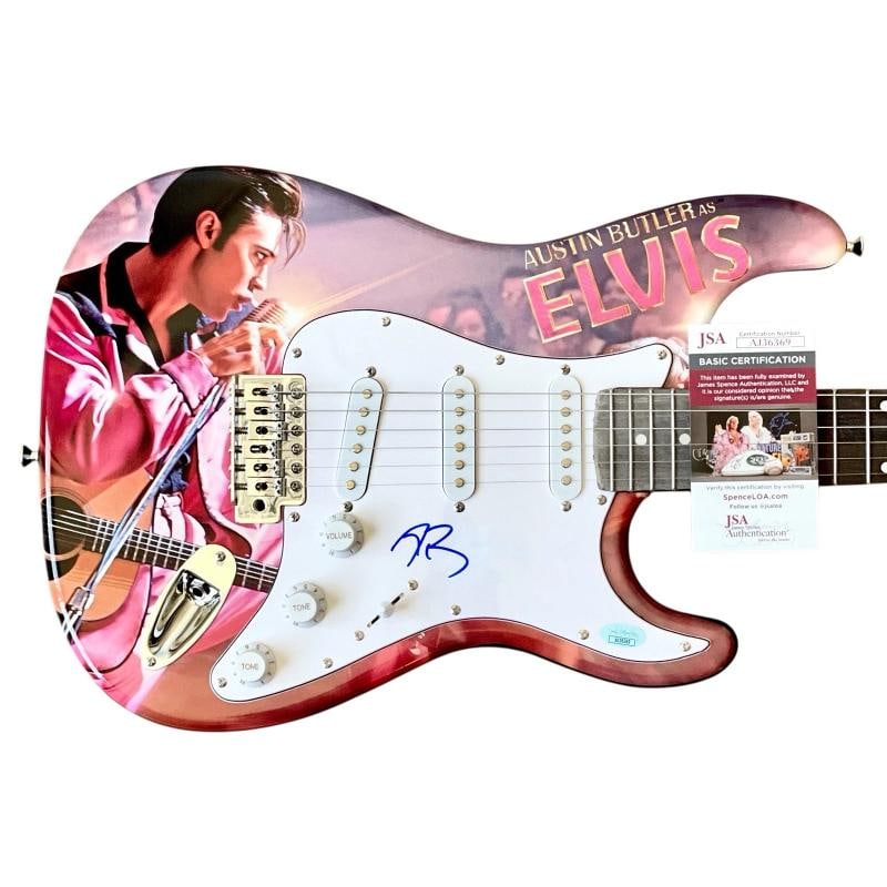 AUSTIN BUTLER Signed Guitar Custom Graphics JSA COA ELVIS PRESLEY (1 of 2)