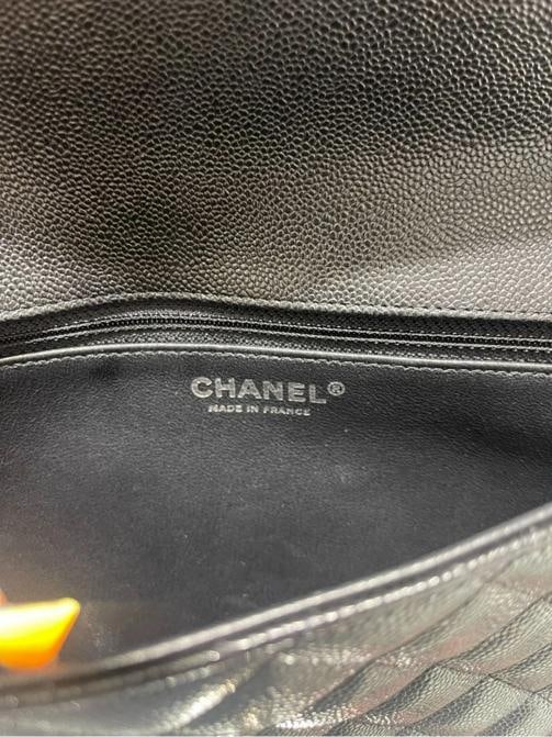 Chanel Caviar Quilted Flap Clutch in Black - 14