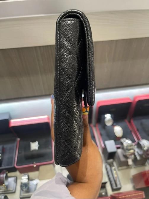 Chanel Caviar Quilted Flap Clutch in Black - 6