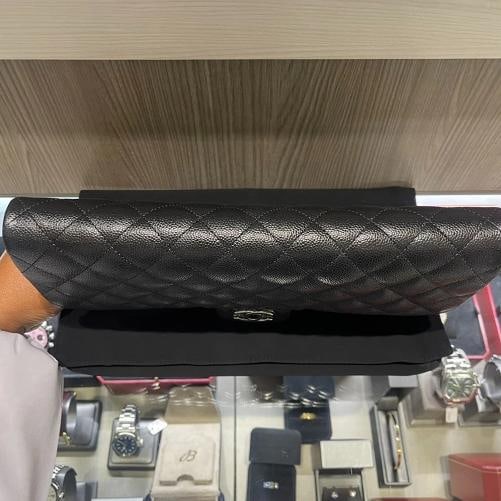 Chanel Caviar Quilted Flap Clutch in Black - 7