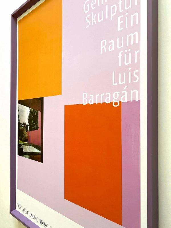 SABINE FUNKE RARE JOSEF ALBERS MUSEUM "ROOM FOR LUIS BARRAGAN" FRAMED EXH POSTER - 11