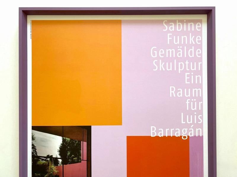 SABINE FUNKE RARE JOSEF ALBERS MUSEUM "ROOM FOR LUIS BARRAGAN" FRAMED EXH POSTER - 2