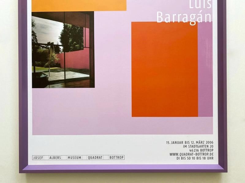 SABINE FUNKE RARE JOSEF ALBERS MUSEUM "ROOM FOR LUIS BARRAGAN" FRAMED EXH POSTER - 3