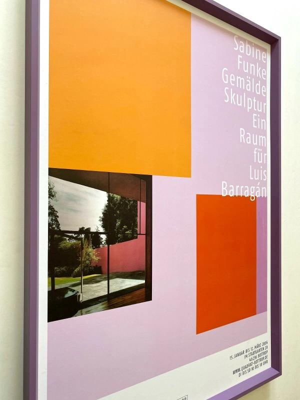SABINE FUNKE RARE JOSEF ALBERS MUSEUM "ROOM FOR LUIS BARRAGAN" FRAMED EXH POSTER - 6