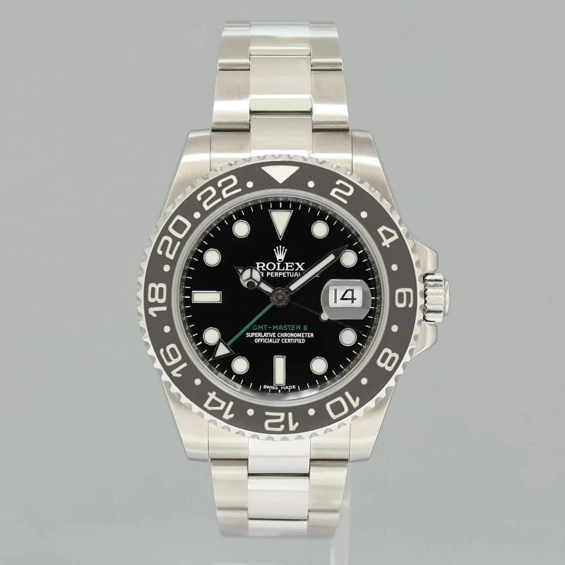 2015 MINT Rolex 116710LN GMT Master II Steel Ceramic Black 40mm Watch Box - 2
