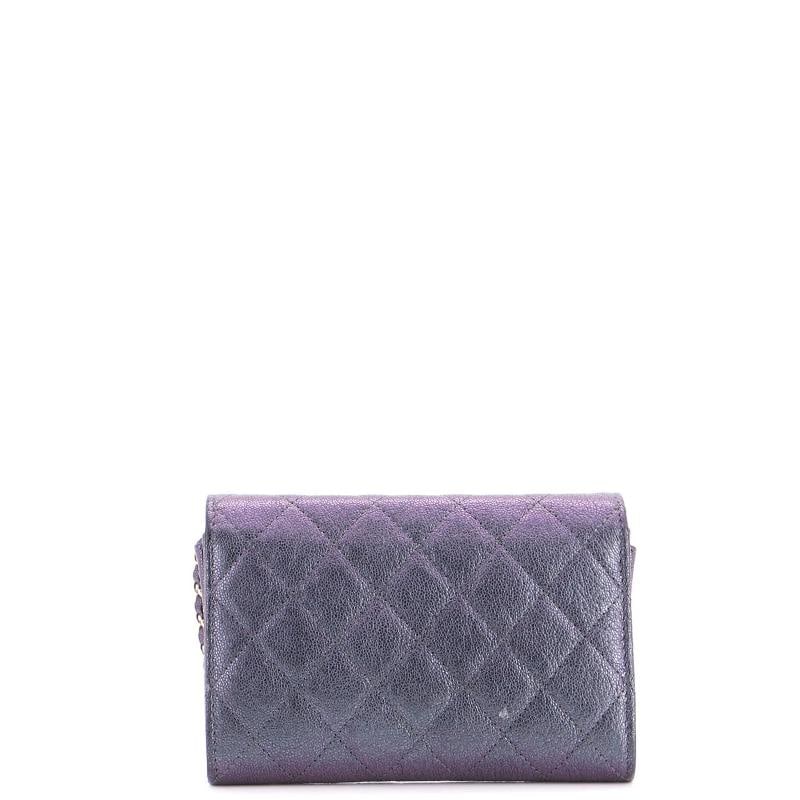 Chanel Classic Flap Wallet Crossbody Bag Quilted Caviar Mini - 3