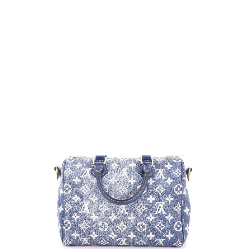 Louis Vuitton Speedy Bandouliere Bag Monogram Jacquard Denim 25 - 3