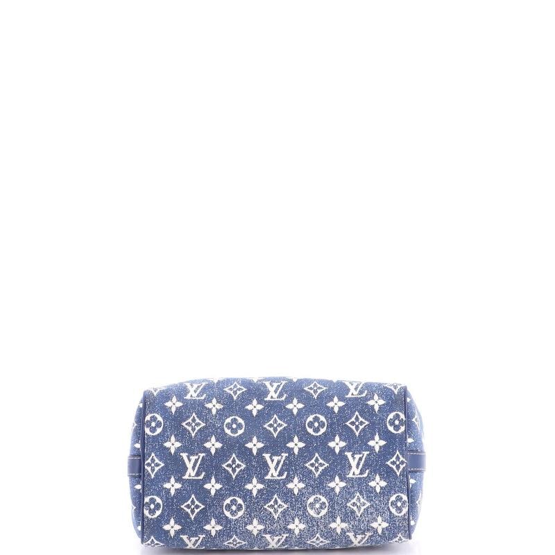 Louis Vuitton Speedy Bandouliere Bag Monogram Jacquard Denim 25 - 4