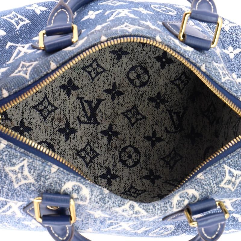 Louis Vuitton Speedy Bandouliere Bag Monogram Jacquard Denim 25 - 5