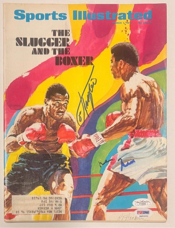 Joe Frazier and Muhammad Ali Signed SI Magazine Mar 1971 PSA DNA ITP LOA 4A53202: Player: Muhammad Ali,Sport: Boxing,Signed: Yes,Autograph Authentication: Professional Sports (PSA/DNA),Original/Reprint: Original,Product: Magazine,Country of Origin: United States