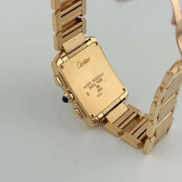 Cartier Tank Francaise Chronoflex Chronograph 1830 28mm x 36mm 18k Yellow Gold - 6