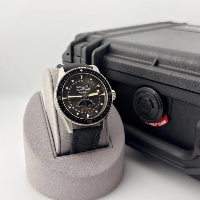 Blancpain Fifty Fathoms Bathyscaphe Calendar 5054-1110-B52A 43mm Box Paper - 4