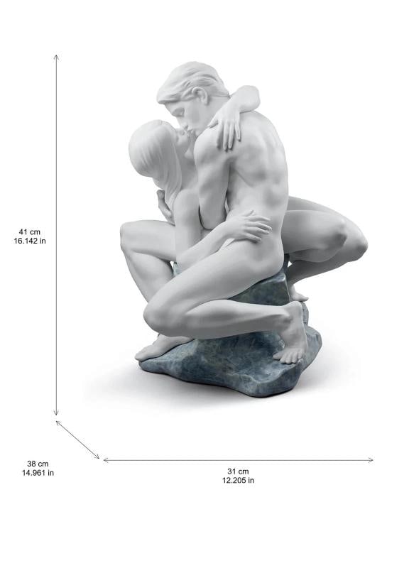 Lladr Sculpture Passionate Kiss Couple Figurine Ref. 01008727 - 4