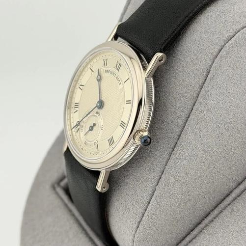 Breguet Classique 3210 30.5mm Silver Roman Dial Manual Winding 18k White Gold - 7