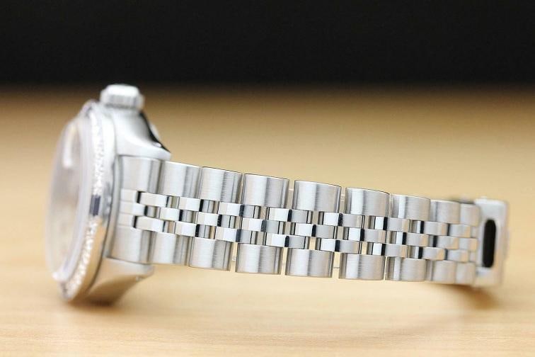 ROLEX LADIES DATEJUST 6919 MOTHER OF PEARL SAPPHIRE DIAMOND 18K GOLD SS WATCH - 5