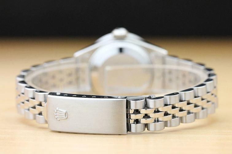 ROLEX LADIES DATEJUST 6919 MOTHER OF PEARL SAPPHIRE DIAMOND 18K GOLD SS WATCH - 6
