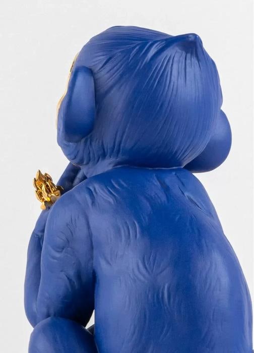 LLADRO LIMITED ED. BLUE-GOLD LITTLE MONKEY FIGURINE #9548 BRAND NIB - 7