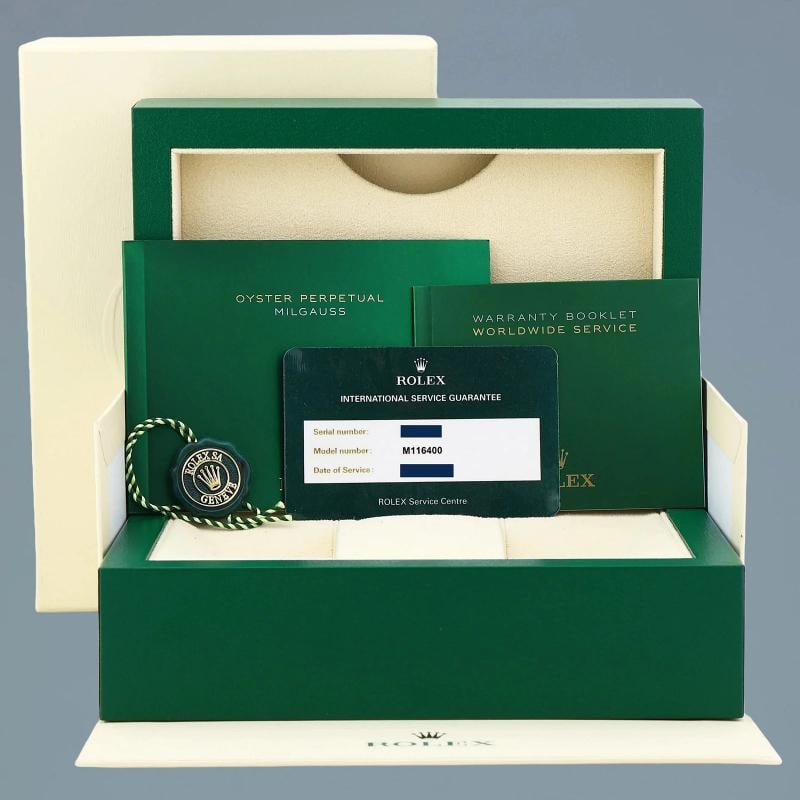 2023 RSC Papers MINT Rolex Milgauss Black Dial 116400v Steel 40mm Watch Box - 7