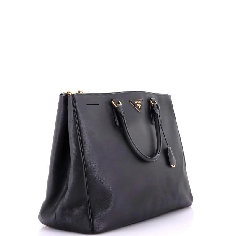 Prada Double Zip Lux Convertible Tote Saffiano Leather XL - 2
