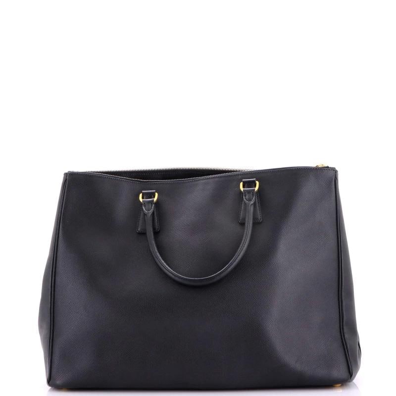 Prada Double Zip Lux Convertible Tote Saffiano Leather XL - 3