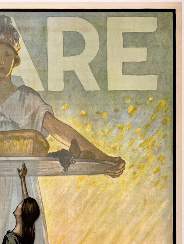 Original Vintage Poster SHARE JEWISH RELIEF CAMPAIGN USA WWI World War One LINEN - 3