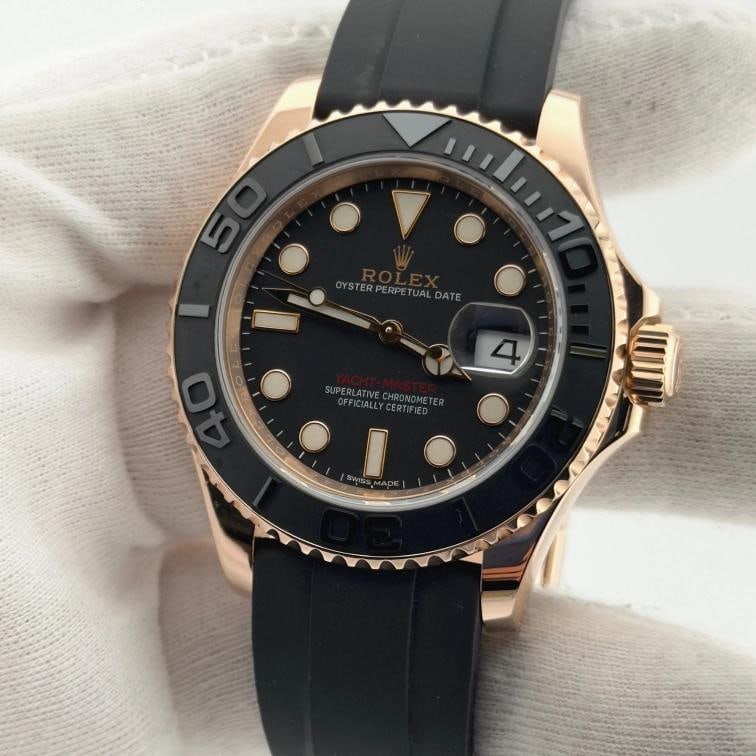 Rolex Yacht Master Oysterflex 116655 40mm 18k Rose Gold Box Papers - 6
