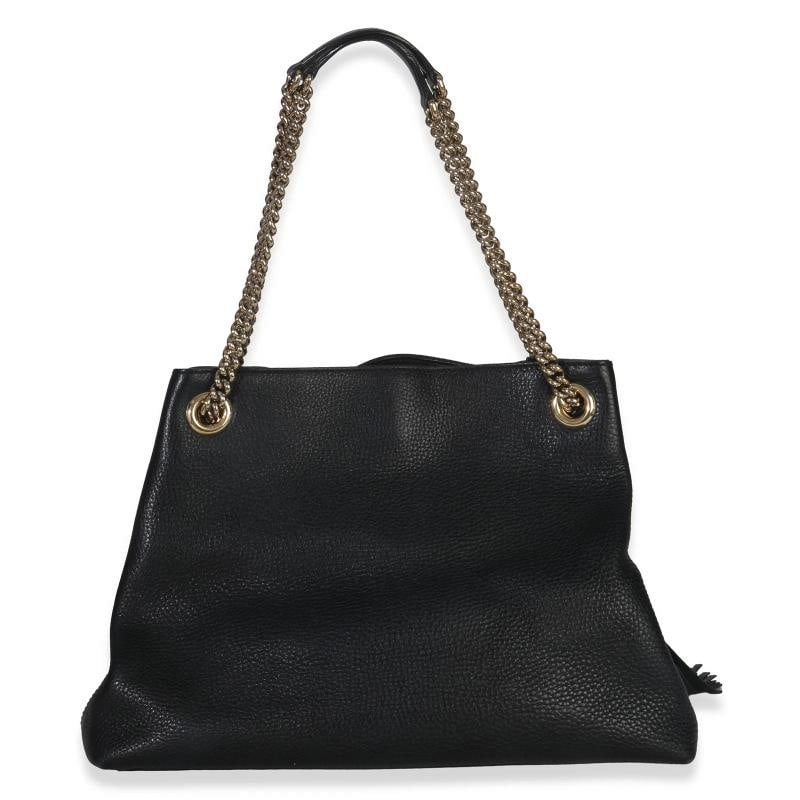 Gucci Black Pebbled Calfskin Medium Soho Chain Shoulder Bag - 4