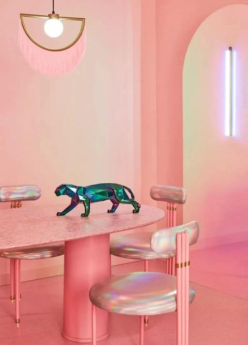 Lladr Panther Sculpture Iridescent Limited Ref. 01009691 - Official - 2