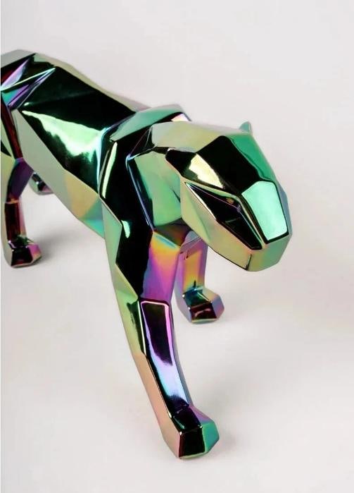 Lladr Panther Sculpture Iridescent Limited Ref. 01009691 - Official - 3