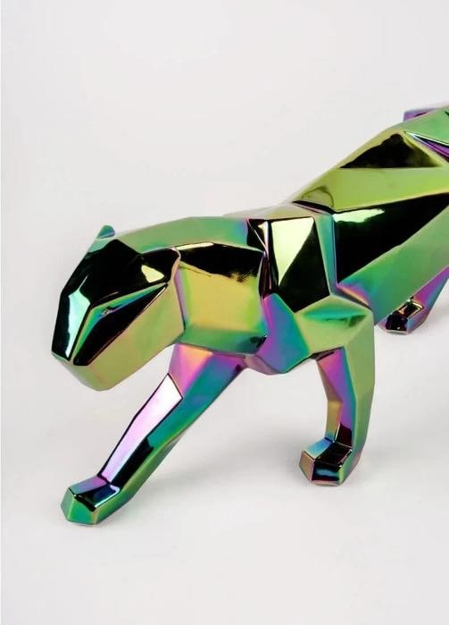 Lladr Panther Sculpture Iridescent Limited Ref. 01009691 - Official - 6
