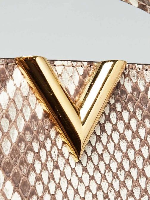 Louis Vuitton Beige Leather and Python Very Zipped Bag - 12