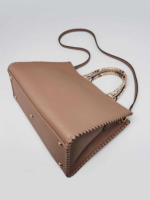 Louis Vuitton Beige Leather and Python Very Zipped Bag - 3