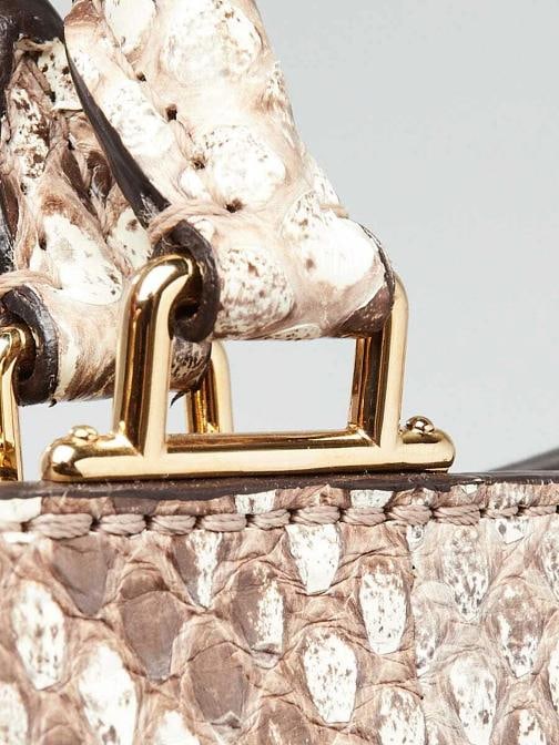 Louis Vuitton Beige Leather and Python Very Zipped Bag - 6