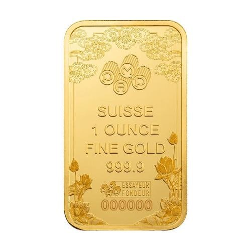 1 oz PAMP Good Luck Yellow Dragon Gold Bar - 4