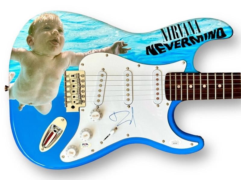 Dave Grohl Signed Guitar Custom 1/1 Graphics JSA COA Nirvana Nevermind: Industry: Music,Signed: Yes,Autograph Authentication: James Spence (JSA),Object Type: Guitar & Guitar Pick,Original/Reproduction: Original,Country of Origin: United States Signer: Dave Grohl (Nirvana 