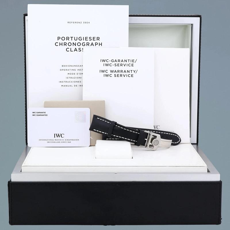 PAPERS MINT IWC Portofino Chronograph IW390404 Grey Leather 42mm Watch Box - 7