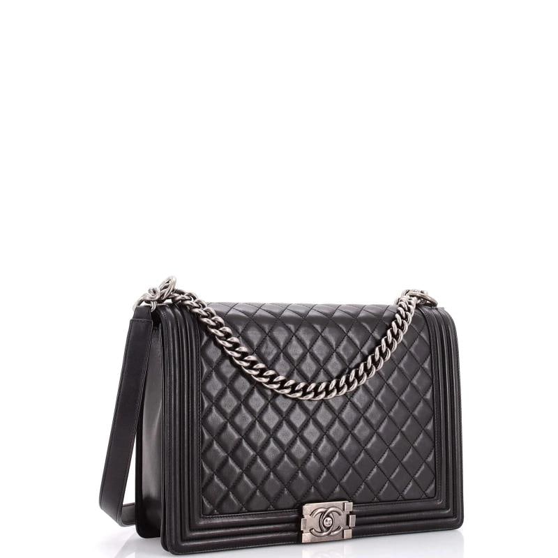 Chanel Boy Flap Bag Quilted Lambskin Large - 2