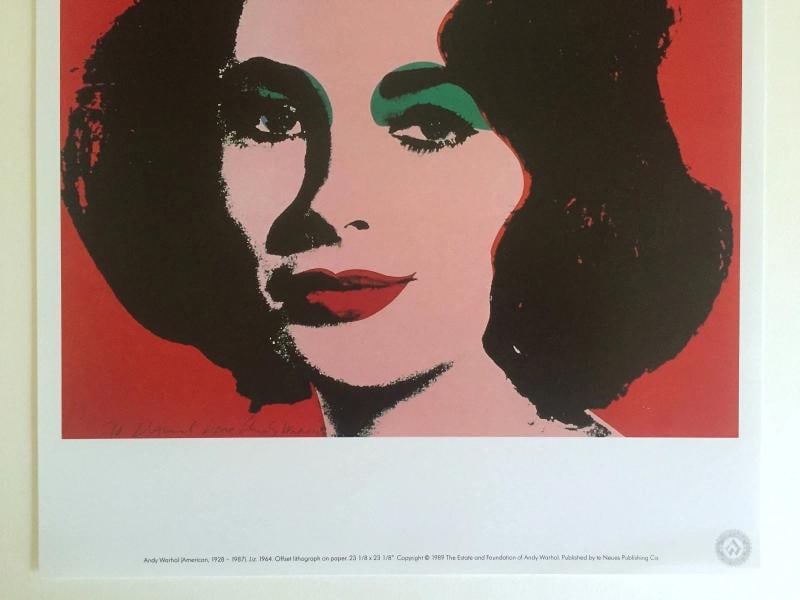 ANDY WARHOL ESTATE RARE 1989 POP ART COLLECTOR'S LITHOGRAPH PRINT " LIZ " 1964 - 4