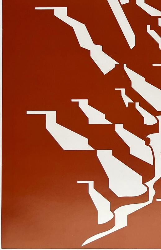 Original Vintage Poster GRAND CANYON AIR WEST Howard Hughes Airline Travel LINEN - 4