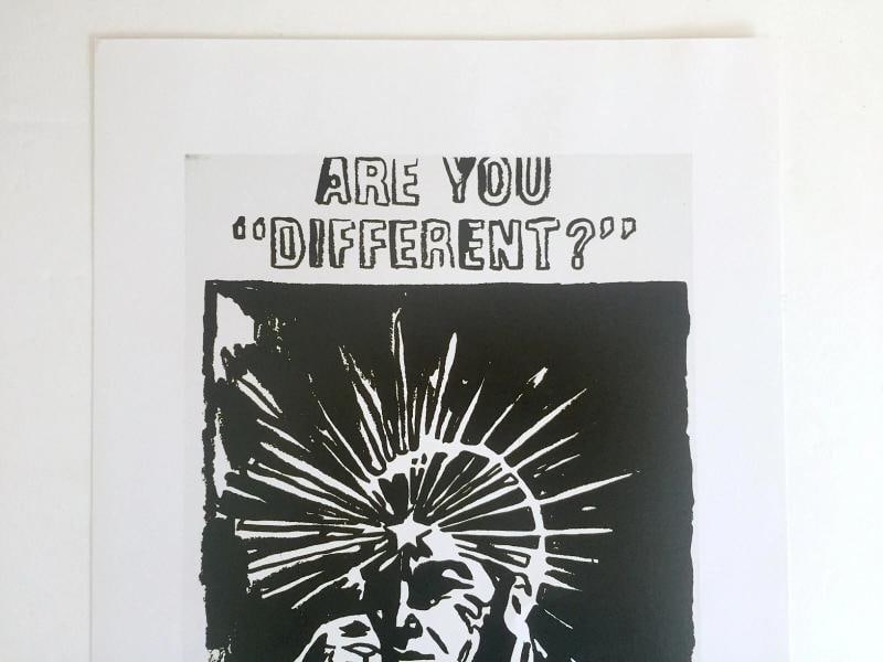 ANDY WARHOL FOUNDATION RARE VTG 1993 LITHOGRAPH PRINT "ARE YOU DIFFERENT " 1985 - 2