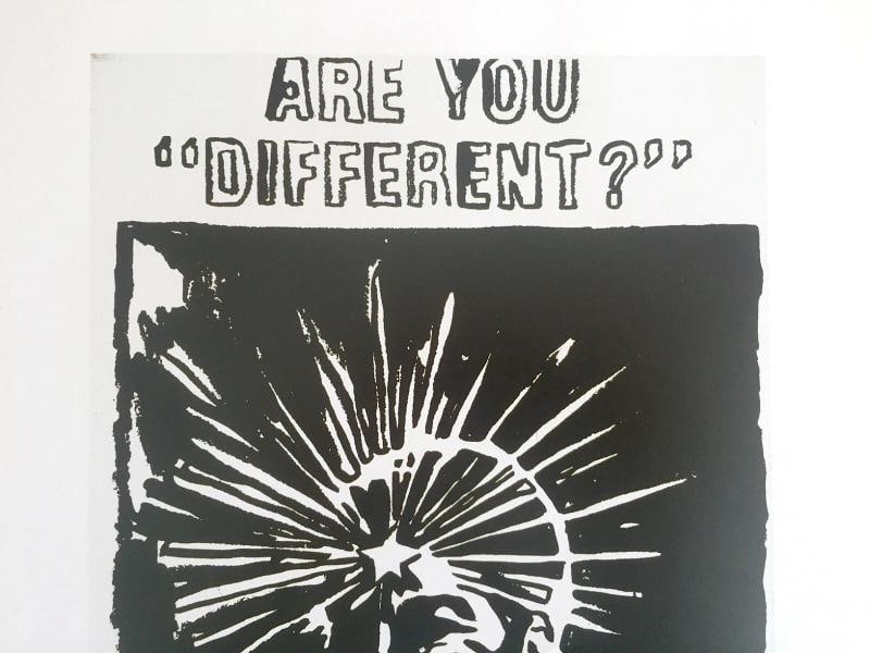 ANDY WARHOL FOUNDATION RARE VTG 1993 LITHOGRAPH PRINT "ARE YOU DIFFERENT " 1985 - 5