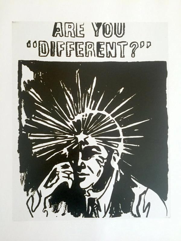 ANDY WARHOL FOUNDATION RARE VTG 1993 LITHOGRAPH PRINT "ARE YOU DIFFERENT " 1985 - 9
