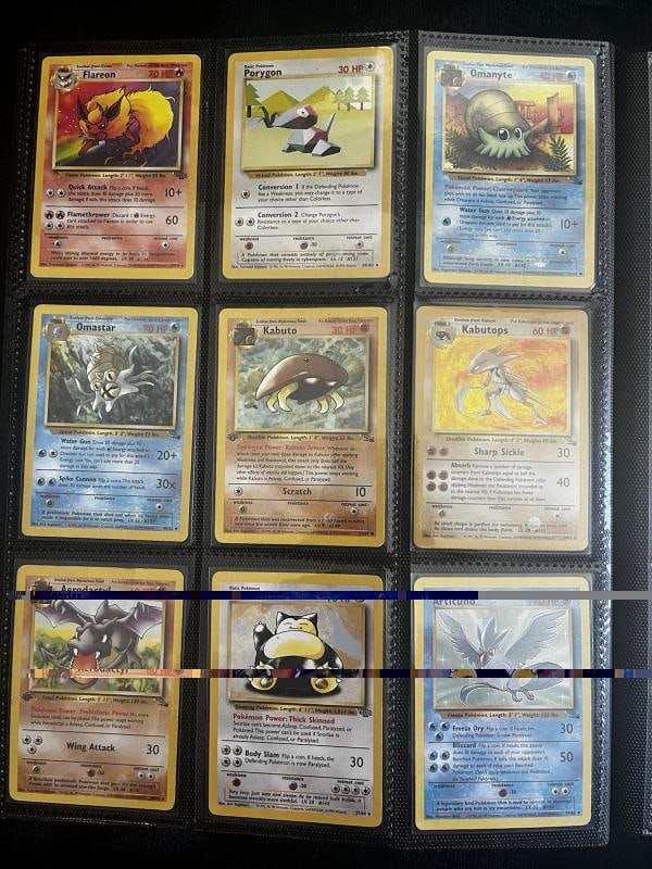Pokemon 151 Original Complete Set 151/150 BASE JUNLGE FOSSIL Binder Collection - 15