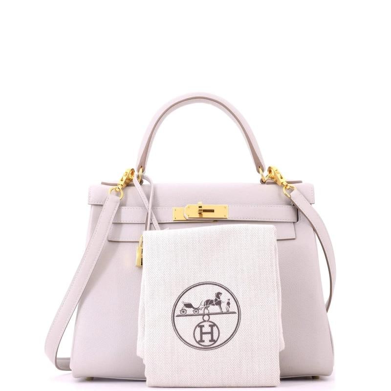 Hermes Kelly Handbag Grey Evercolor with Gold Hardware 28 - 2