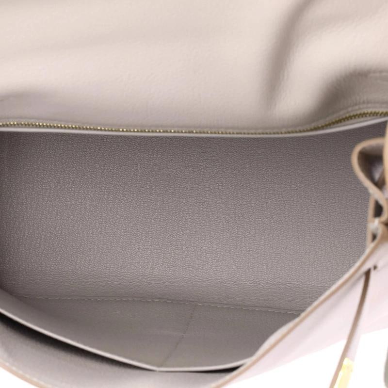 Hermes Kelly Handbag Grey Evercolor with Gold Hardware 28 - 6