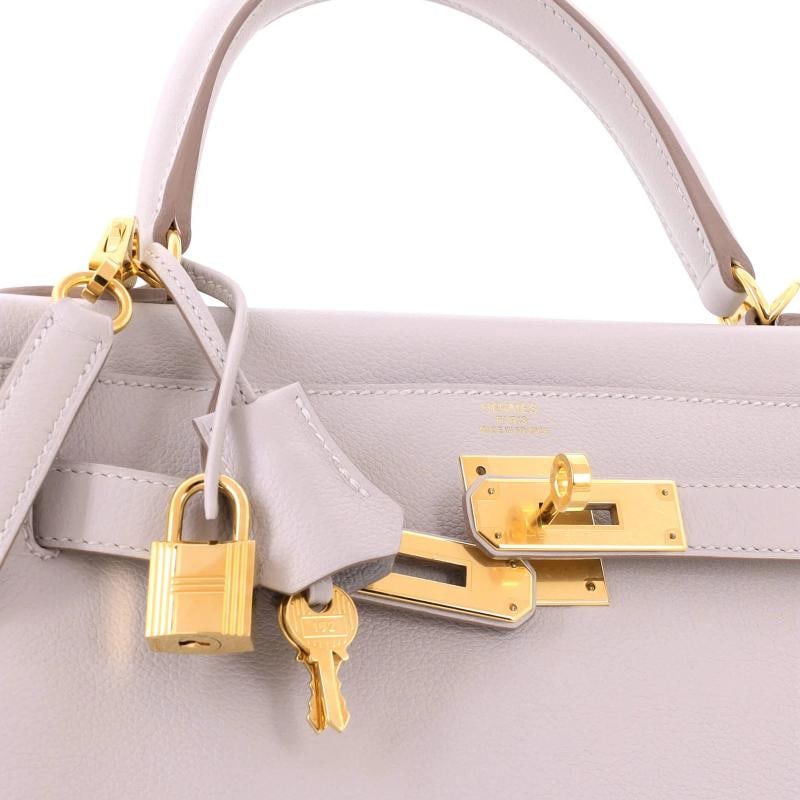 Hermes Kelly Handbag Grey Evercolor with Gold Hardware 28 - 7