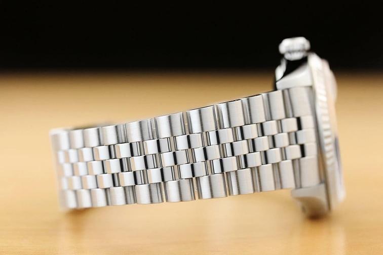 ROLEX MENS DATEJUST 16234 SILVER DIAL 18K WHITE GOLD BEZEL STAINLESS STEEL WATCH - 8
