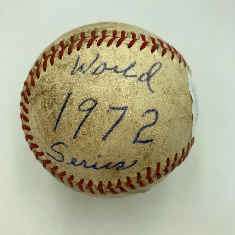 Pete Rose Signed 1972 World Series Game Used National League Baseball JSA COA - 2
