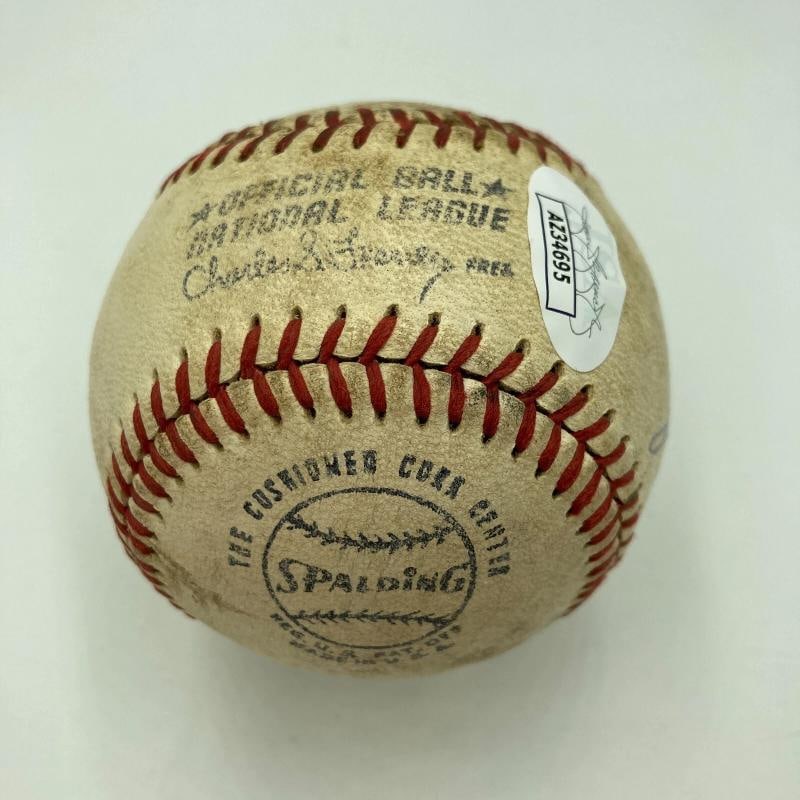 Pete Rose Signed 1972 World Series Game Used National League Baseball JSA COA - 4